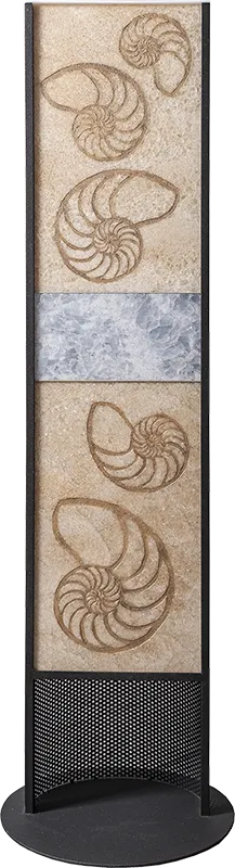 Acqua Fossile, natural state — pearl onyx totem with nautilus engravings