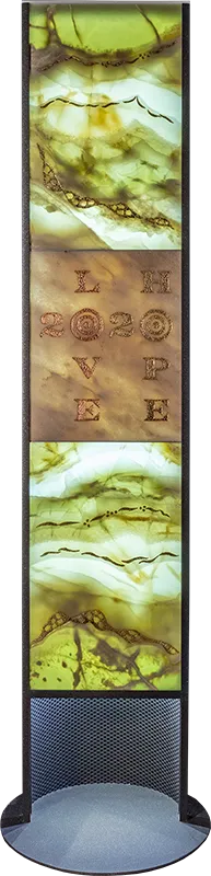 Love & Hope 2020, luminous state — integrated LED backlighting